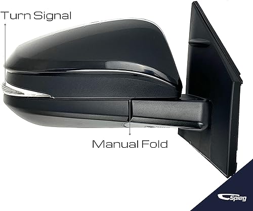 Miniatura 3 de Spieg TO1321310 - Espejo de repuesto para el lado del pasajero para Toyota RAV4 2013-2015, luz de señal de giro calentada eléctrica pintable negro