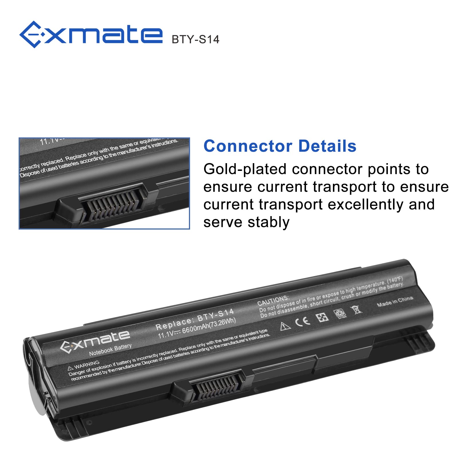 BTY-S14 BTY-S15 Batterie Pour SI GE60 GE70 GP60 GP70 CR41 CR61 CR650