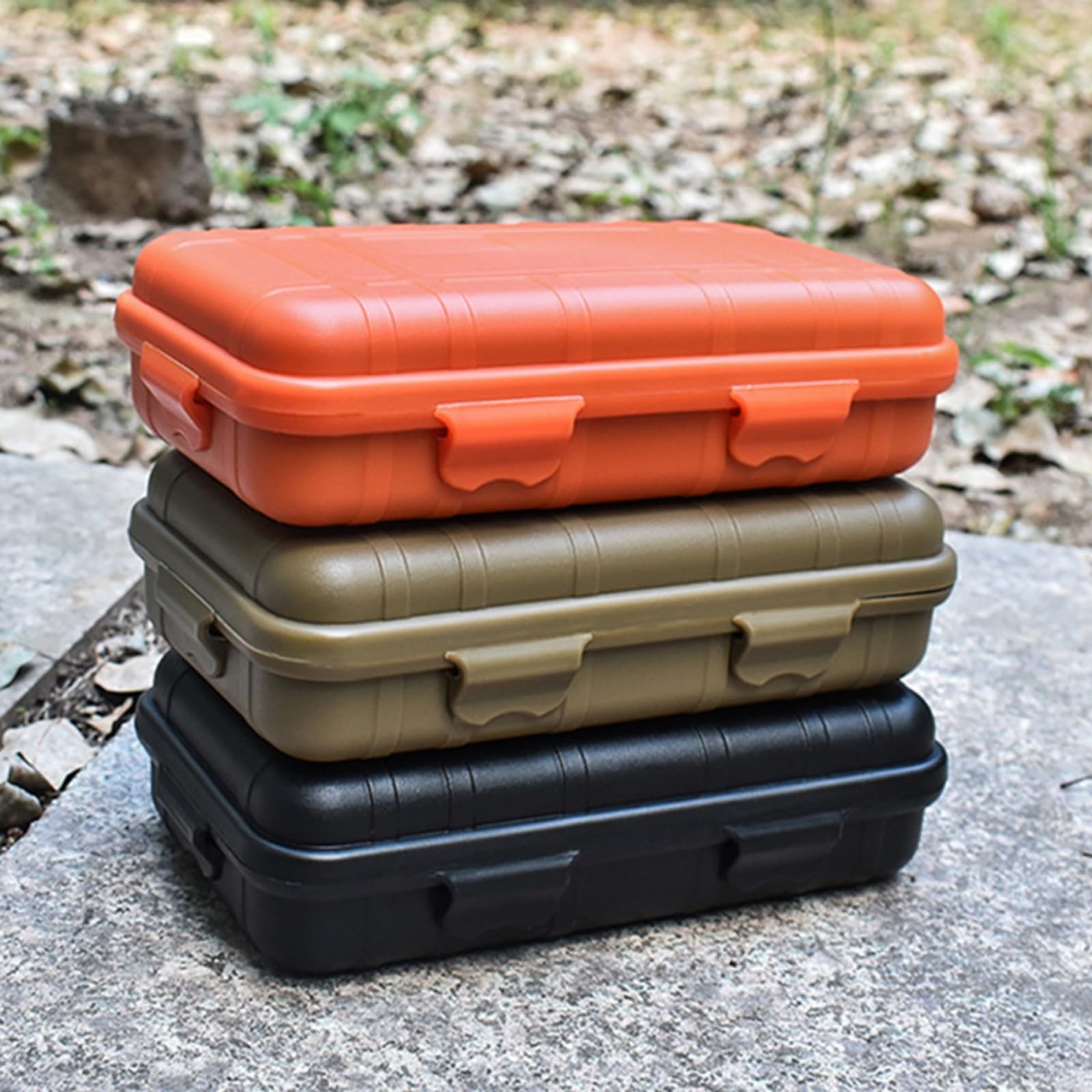 Caja de almacenamiento impermeable flotante contenedor de suministro, equipo de camping, almacenamiento para senderismo, pesca, barco, aventura, Negro (L)