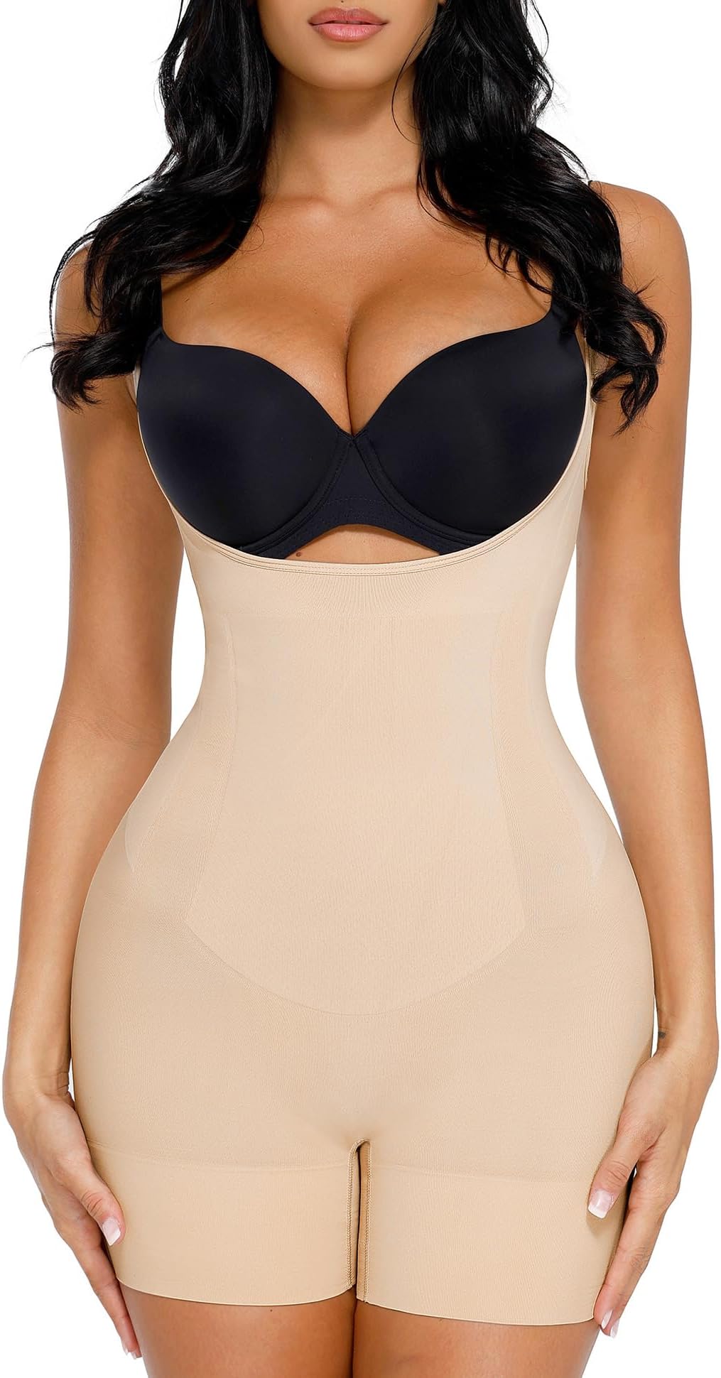 Shapewear for Women Tummy Control Seamless Faja Body Shaper High Waist Open Bust Bodysuit Shapewear