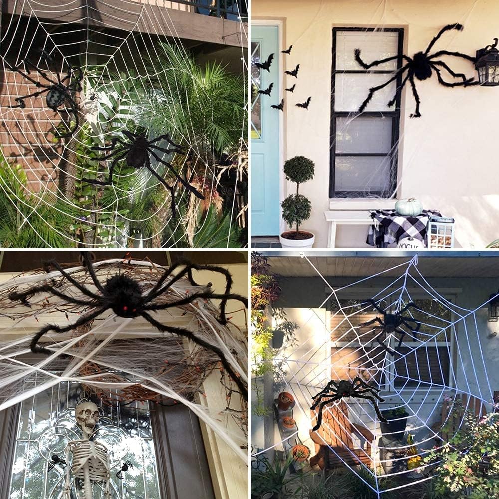 PT Giant Halloween Spider 90cm - Outdoor and Indoor Decorations, Fake Big Spider 1pcs 3