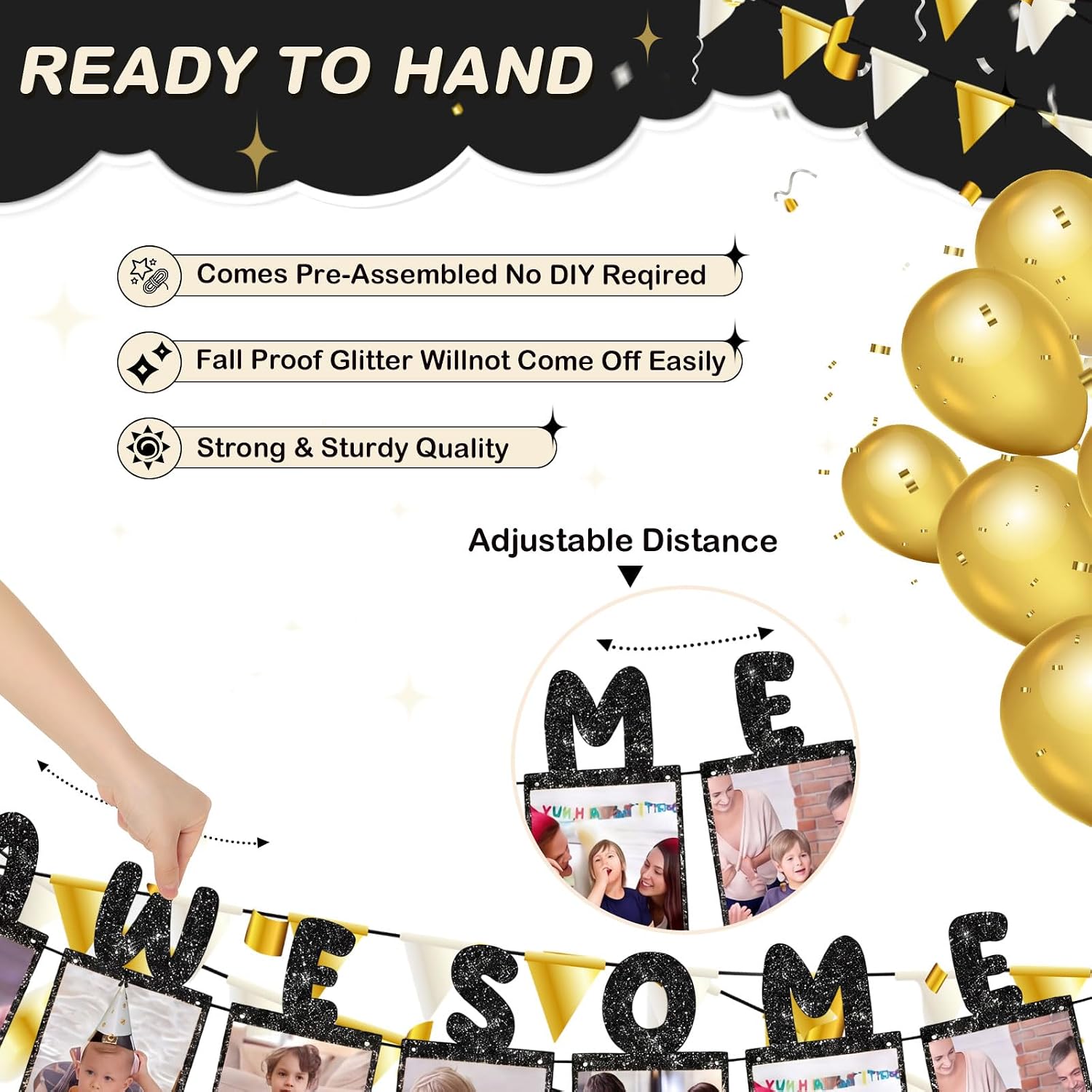 Fulmoon Awesome Since 2010 Photo Banner, Black image 3