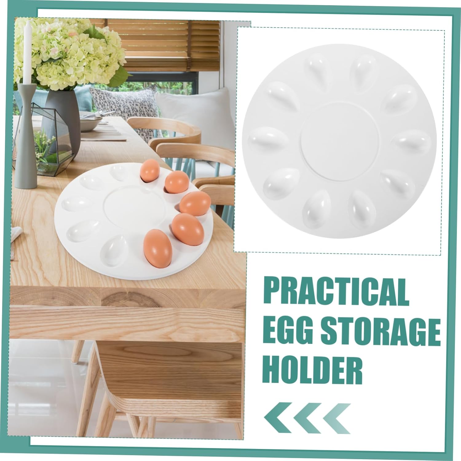Deviled Egg Tray Egg Platter Compact Design for Easy Storage Stylish Serving for Families for Refrigerators and Kitchen Cabinets