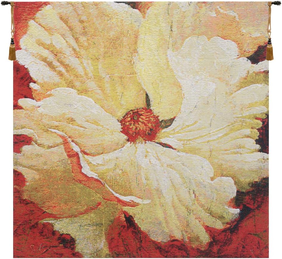 Fragrance Belgian Tapestry Wall Hanging - 21 in. x 21 in. CottonWool by Simon Bull