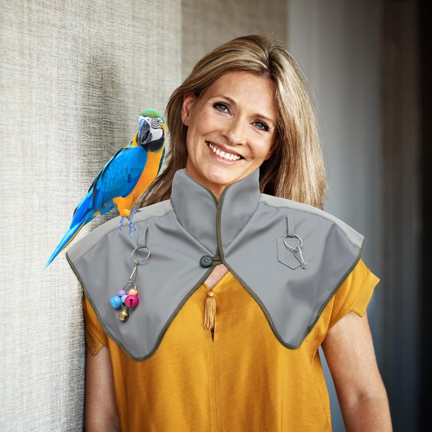 Didiseaon Diapers Bird Shoulder Protector Bird Shoulder Shawl Bird Supplies Bird Diaper Shawl Bird Protective Shawl Bird Protector Scratch Shawl Shoulder Pad Parrot Pads Cotton Linen