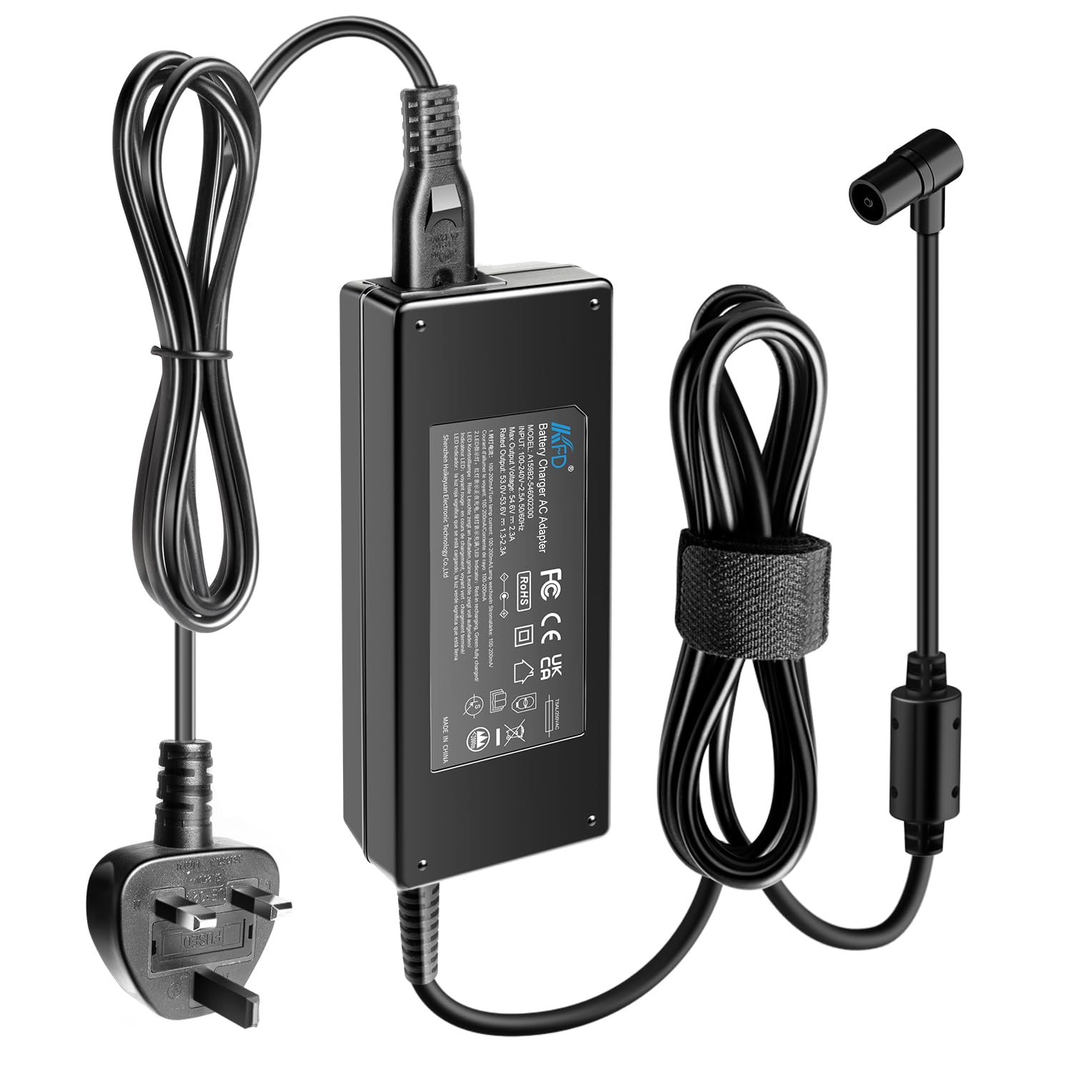 KFD 53V 54.6V Charger for 48V Li-ion Battery for Xiaomi Electric Scooters 5/5 Pro MI4 Ultra 4 Pro 2nd Gen Navee S40 S60 S65 S65C N65i ST3 Replacement FY1505462000 AC DC Adapter Power Supply Cord