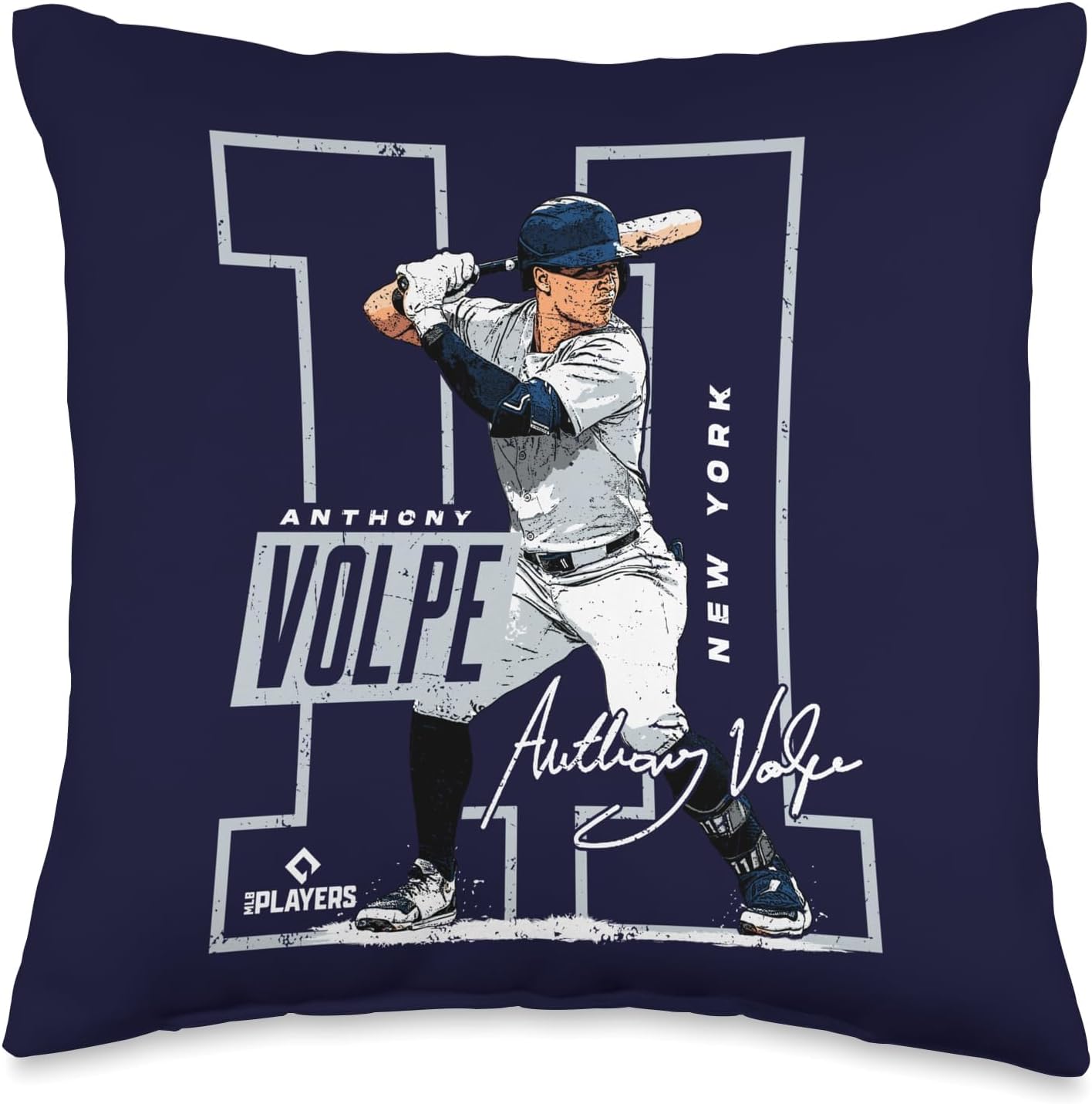 Anthony Volpe | New York Y MLB Baseball Players | MLBAVO202M Throw Pillow