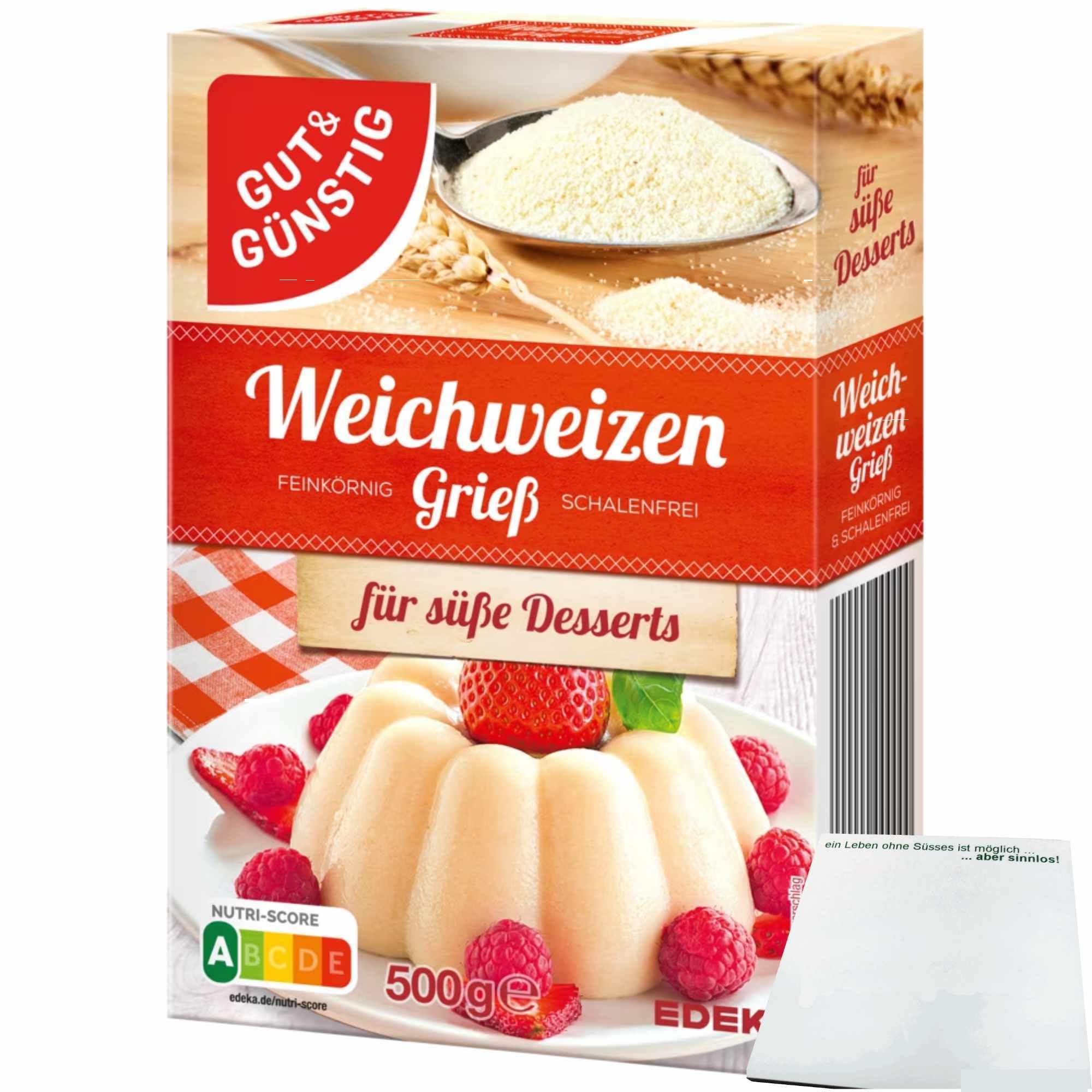 usy Bundle für Gut&Günstig Weichweizengriess (500g Packung) + usy Block