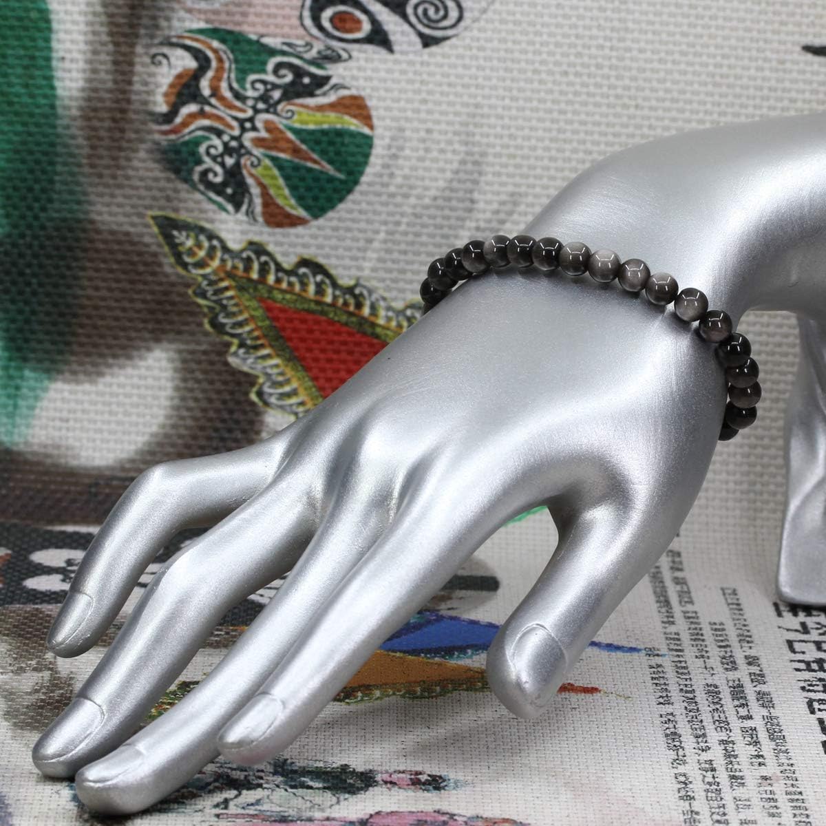 Keleny Gemstone 6mm Natural Round Beads Gemstones Crystal Stretch Bracelet 7 Inch Unisex - Image 3