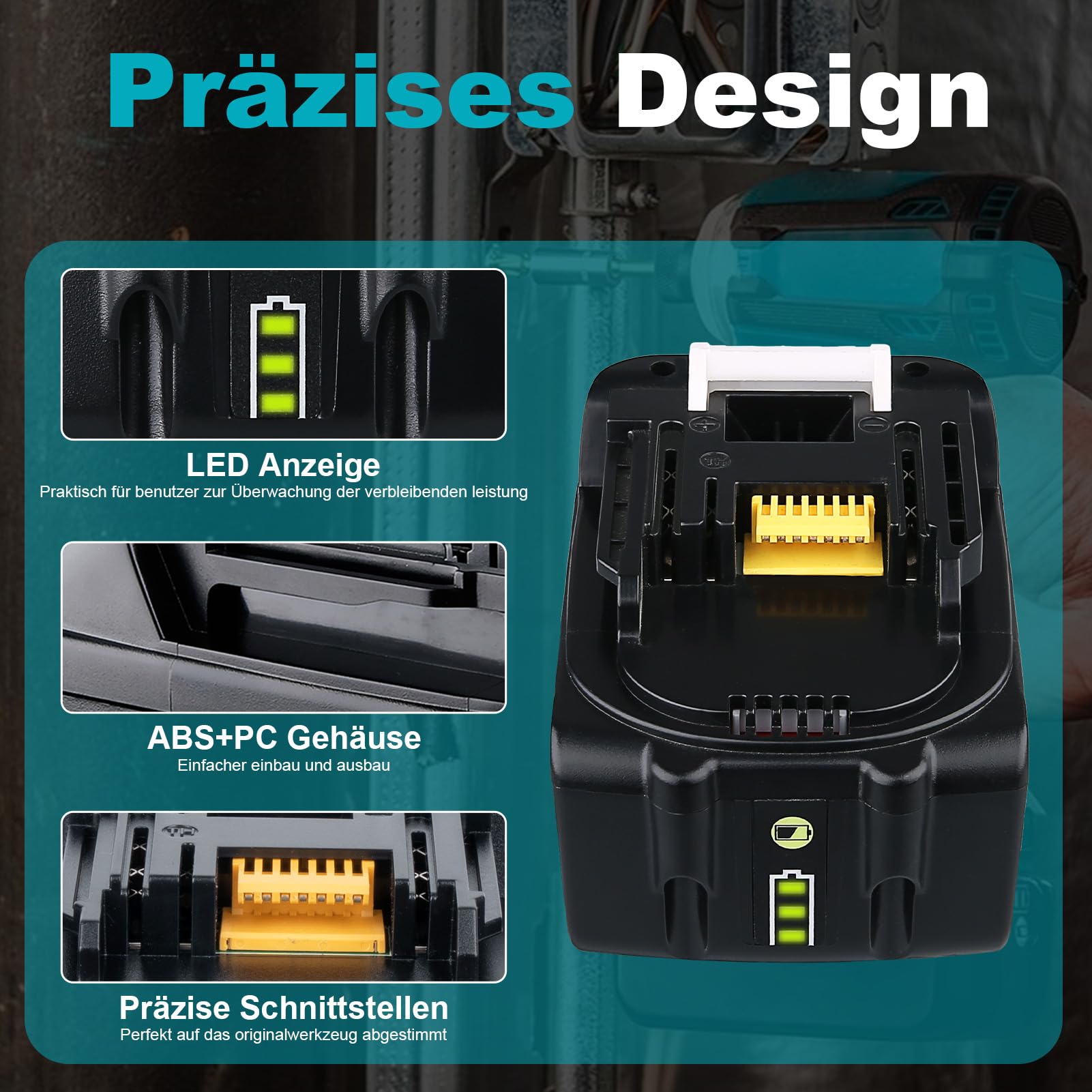 2 unidades BL1840B 18 V 4.0 Ah batería de repuesto para Makita batería 18 V compatible con batería Makita BL1850 BL1860 BL1850B BL1840 BL1860B