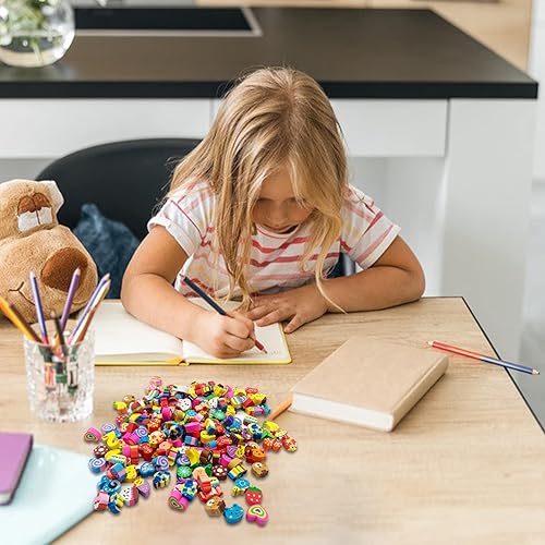 Vista 24 de 300 mini borradores espaciales, surtido de borradores novedosos a granel para recuerdos de fiesta, relleno de regalos, recompensa de trabajo escolar