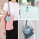 Vigorport Luggage Tags, 3 Pack Cute Luggage Tag TSA Approved, Unique Swivel Suitcase Tags, Privacy Protection Travel Name Tags Bag Labels (Cyan)