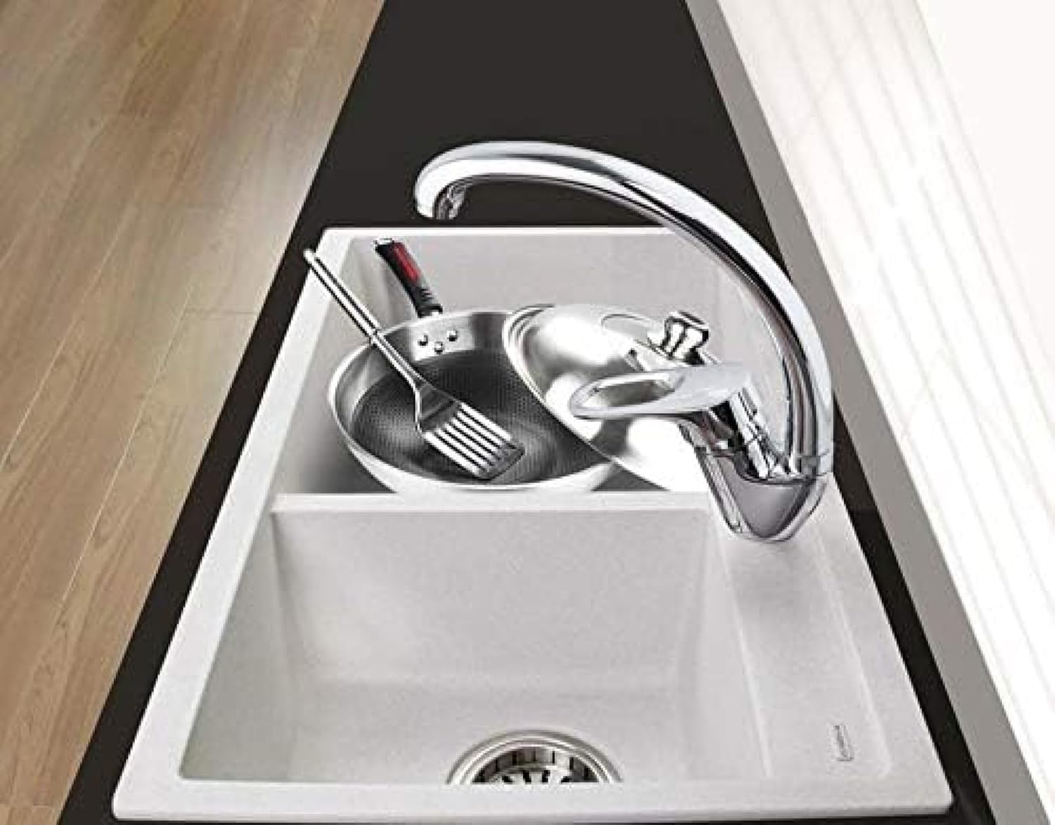 キッチン蛇口 1セット クラシックスタイル シングルハンドル キッチン蛇口 360度回転 冷温混合水栓