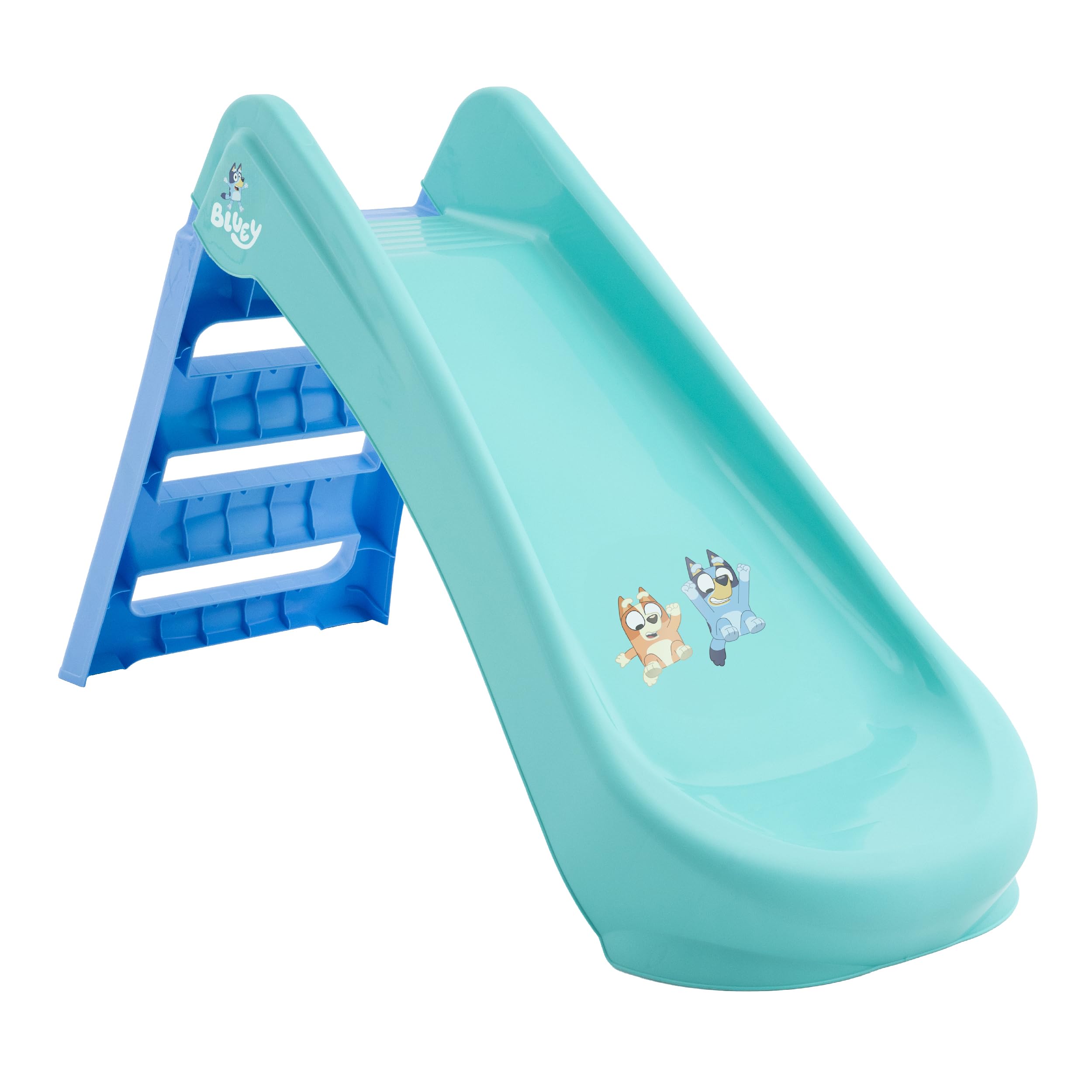 Bluey Folding Slide Indoor Outdoor Toddler Slide with Ladder Easy Fold Design Durable Plastic First Slide for Kids 18+ Months Lightweight Garden Play Equipment