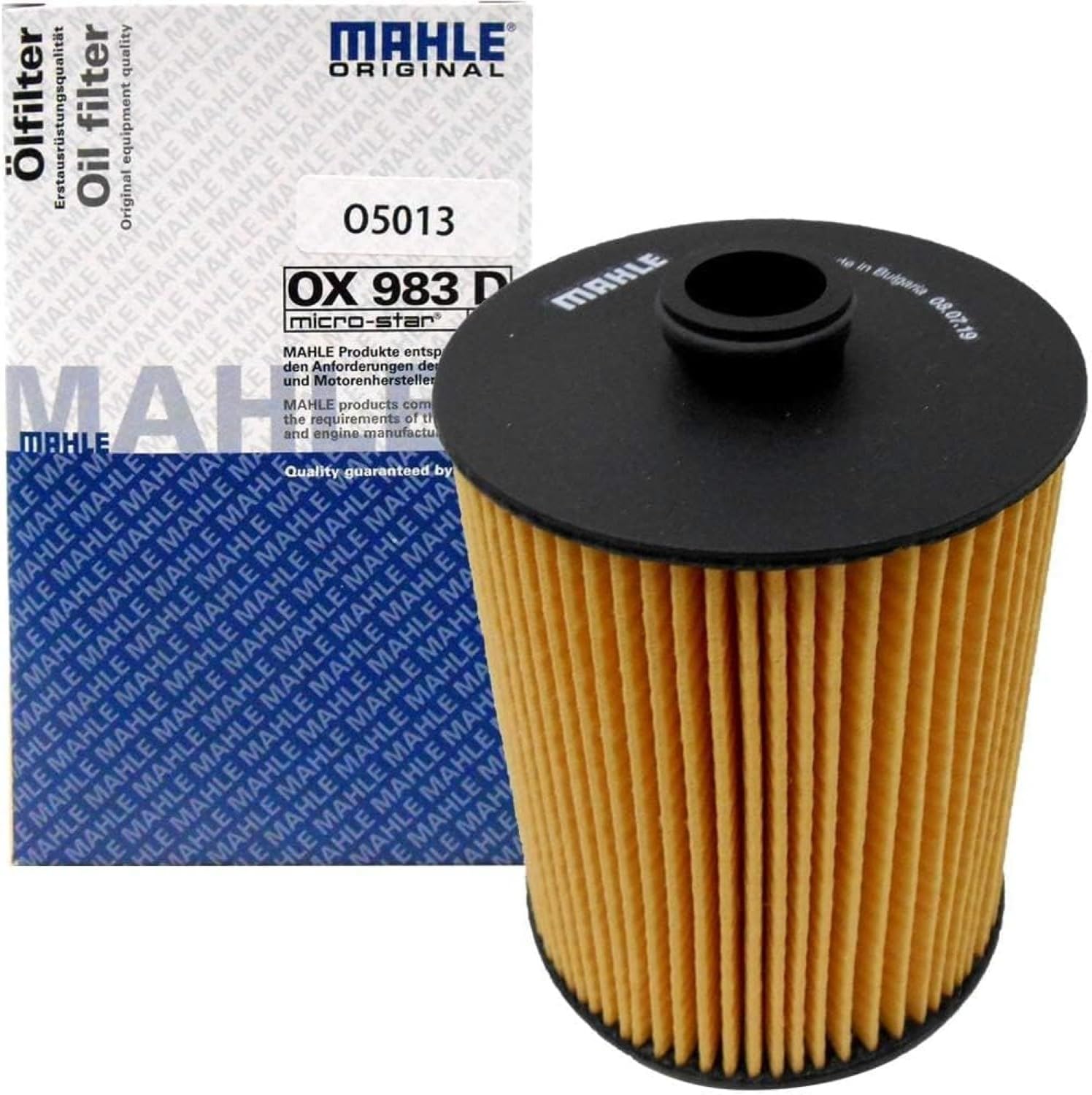 Knecht OC 983 Filtro Olio Motore MAHLE - Altezza 93.5mm, Filetto M20x1.5 - Alta Efficienza Di Filtrazione