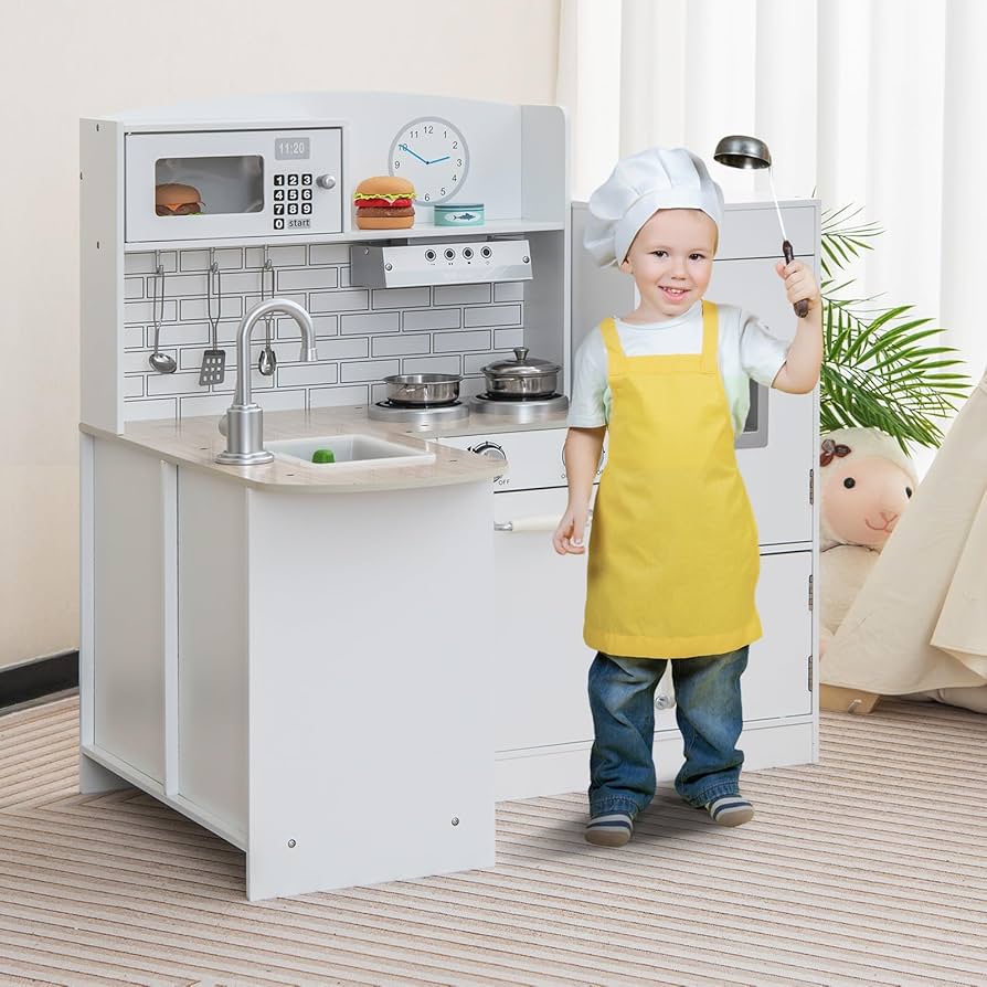 Amazon.com: Costzon Corner Kids Kitchen Playset, 8-in-1