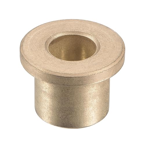 Miniatura 37 de uxcell Rodamientos de manga de brida 0.236 in Diámetro 0.394 in OD 0.472 in Longitud 0.551 in Diámetro de brida 0.079 in Espesor de brida Bronce