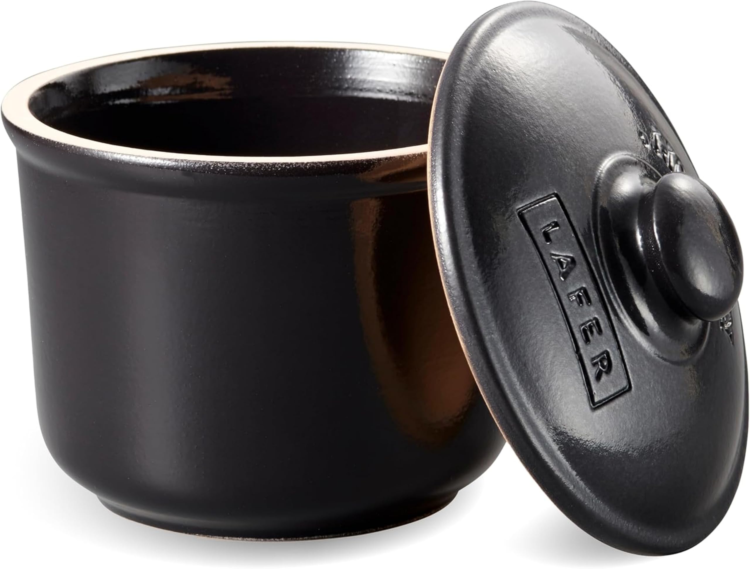Römertopf BBQ Fire Pot Ceramic Casserole Pot with Lid Diameter 12.5 (H) 13.0 cm