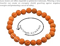 Vista 575 de Amazing Gemstone Pulsera de cristal para mujeres y hombres, pulsera de cristal curativo de protección, pulsera elástica con cuentas de piedras