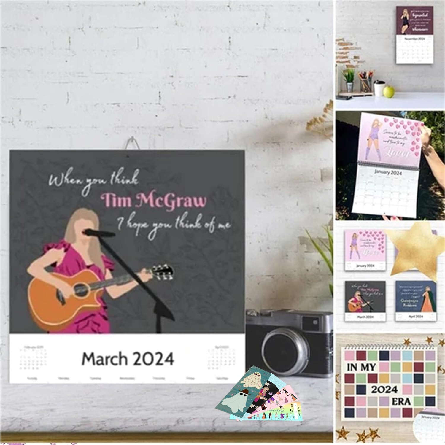 Eras Tour Calendar 2024, 2024 Wall Calendar, Eras Tour Calendar, Music