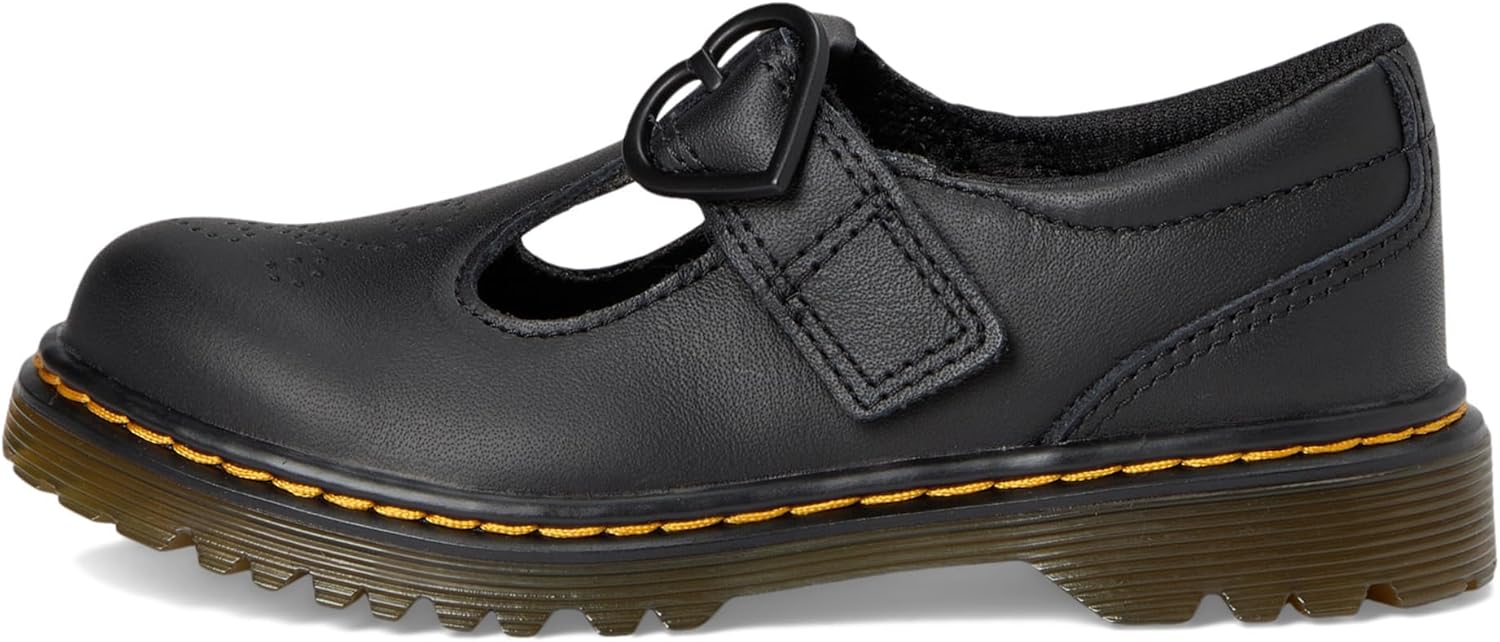 Dr. Martens Unisex Kids Polley II (Little Kid/Big Kid) Black 4 Medium - Image 5