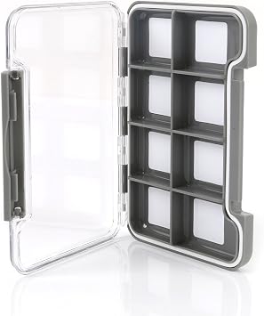 Maxcatch Super Slim Magnetic Back Waterproof Fly Fishing Box 6, 12, or 18 CompartmentsHB96B 8 Compartments
