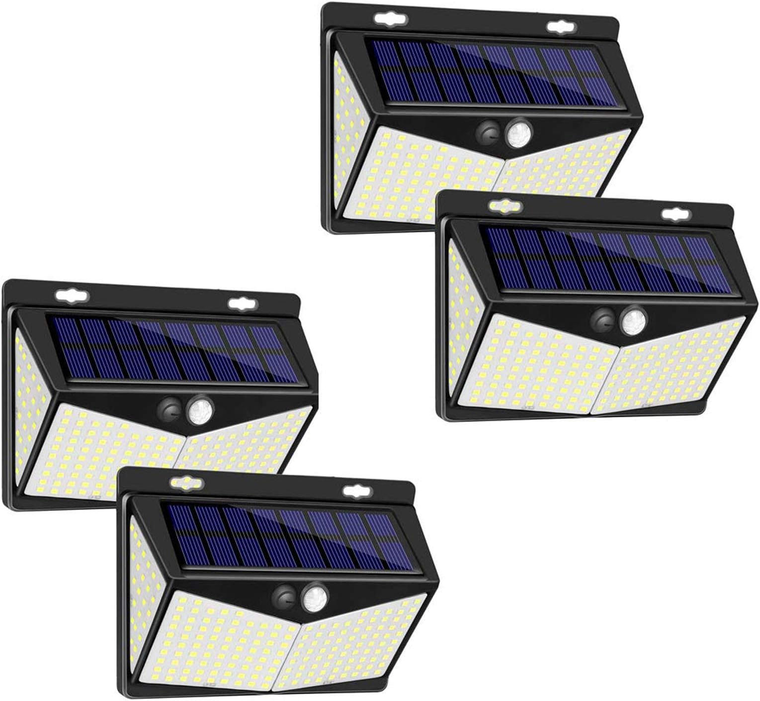 highydroLED Solar Light Outdoor 208 LED Wide Angle 210 Degree Lighting Waterproof Solar Motion Sensor Lights Wireless Outdoor Solar Power Lights for Porch Garden Fence Patio Garage Backyard [4 Pack]