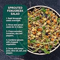 Vista 9 de HANDPICK Fenugreek Seeds (14oz) ALL NATURAL Fenugreek - Indian Origin Whole Methi Seeds (Trigonella Foenum Graecum) Fenogreco En Semillas