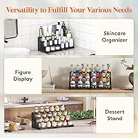 Vista 7 de Lifewit Organizador de Colonia para Hombres, Soporte de Perfume de Plástico de 4 Niveles, Montaje sin Herramientas, Estante de Exhibición