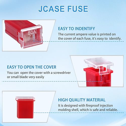 Miniatura 3 de Kit surtido de fusibles para automóvil, 292 piezas de fusibles estándar y mini cuchilla, fusibles en forma de caja Jcase de perfil altoSTD y bajo