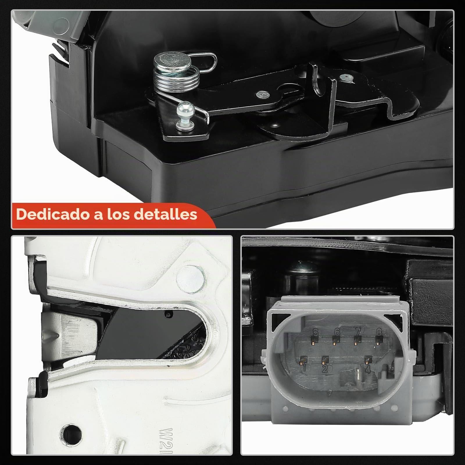 Frankberg Cerradura de puerta, motor de ajuste delantero izquierdo, 7 pines, compatible con X5 E53 3.0d 3.0i 4.4i 4.6is 4.8is SUV 2000-2006 Replace# 51218402537