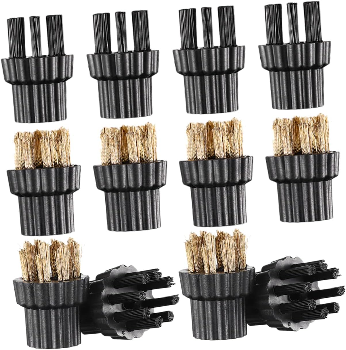 24 Pcs Steam Cleaner Brush Replacement Heads Multi-Function Household Cleaning Machine Accessories Durable Mop Parts for Home and Office Use
