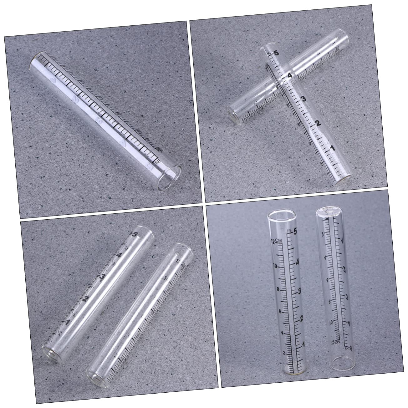 Toyvian 4pcs Rainfall Test Tube Replacement for Outdoor Rain Gauge Garden Rain Gauge Tool