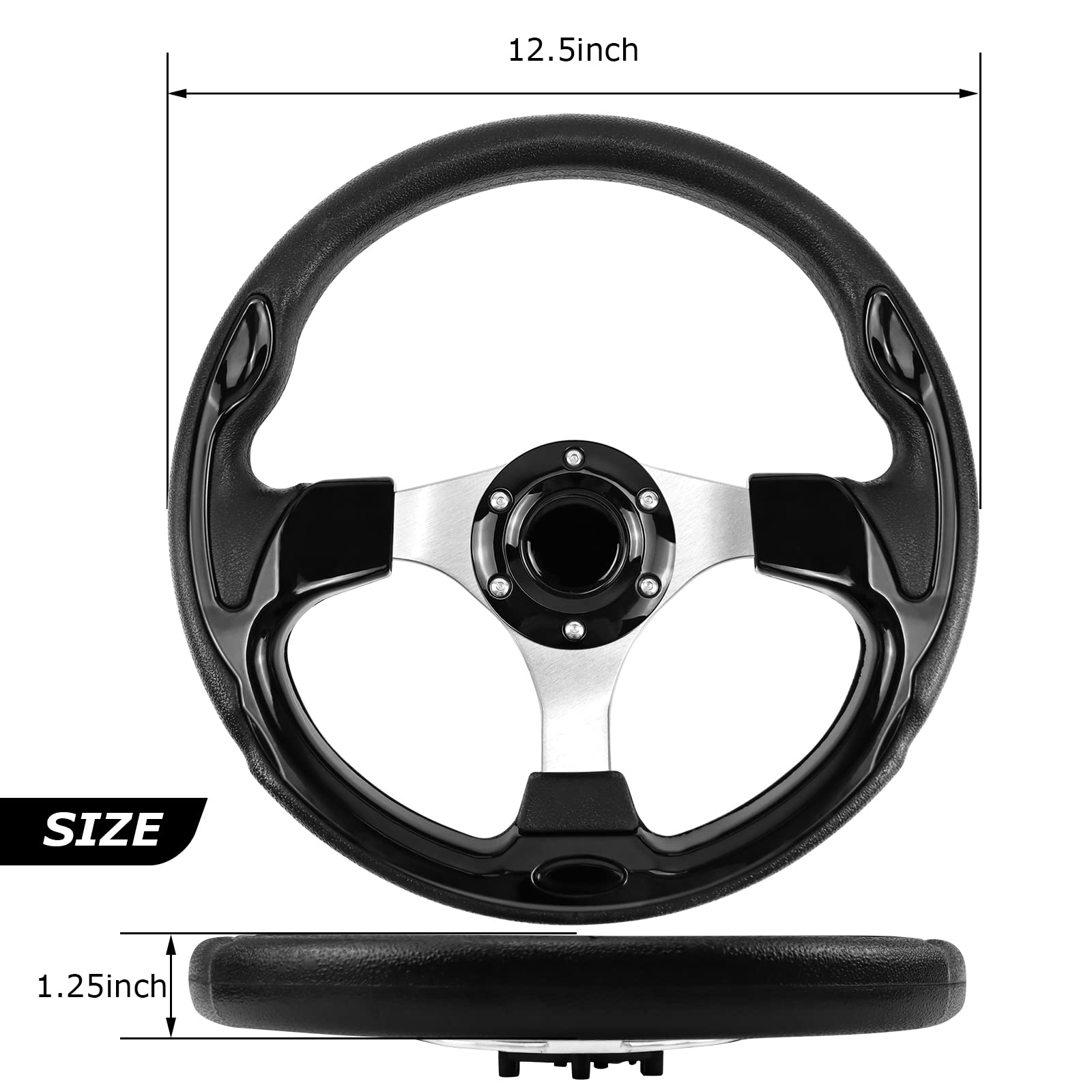 Amazon | QYMOPAY 12.5インチ ゴルフカートハンドル スキッド