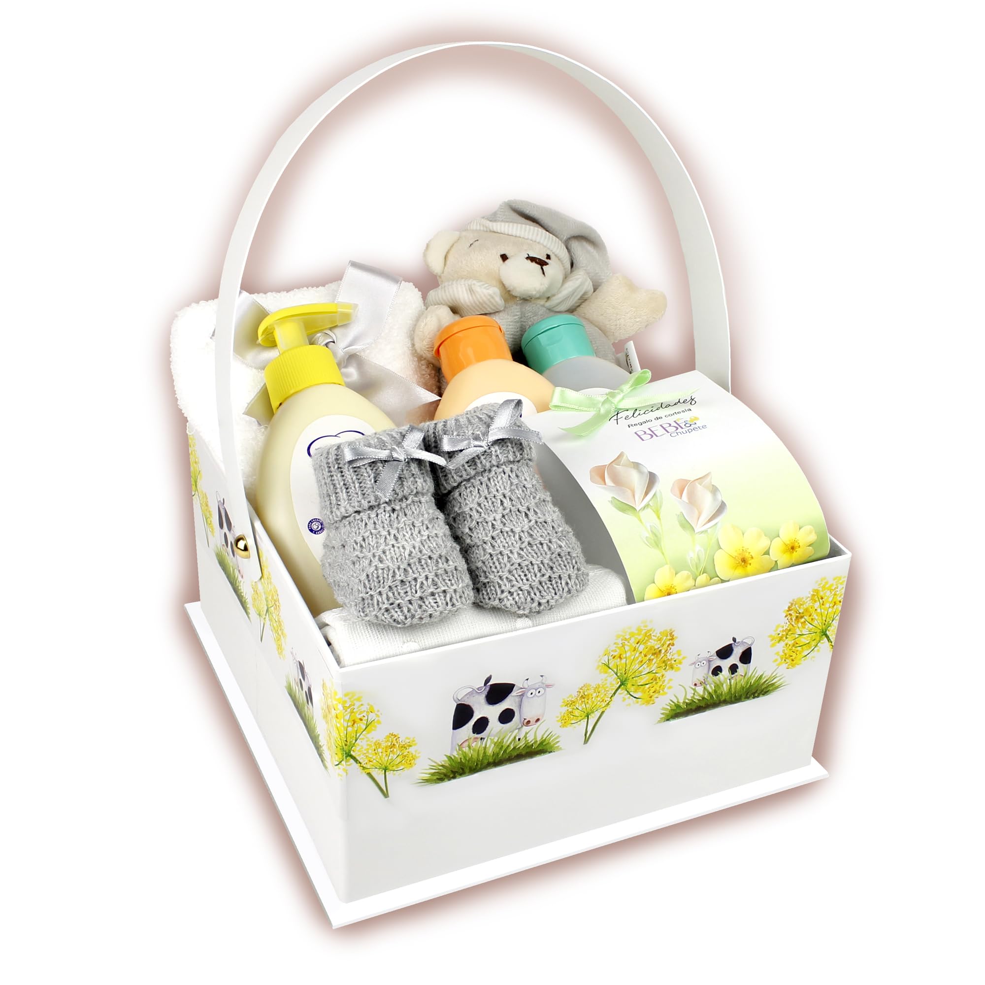 Regalo Bebe Recien Nacido Niño NENUCO-Regalo Bebe Recien Nacido Niña-Regalo para Bebes Recien Nacidos-Primera Puesta Bebe Recien Nacido-Cesta Regalo Bebe-Canastilla-cestas bebe-Baby Shower (Gris)