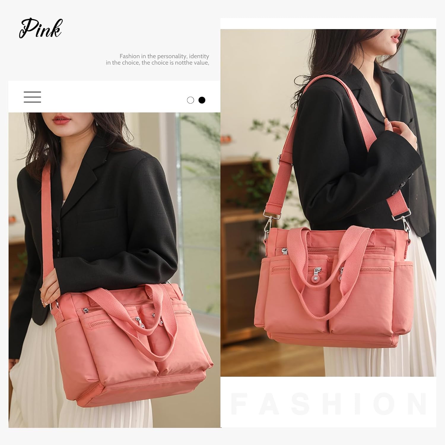 Tote Bag for Women Canvas Handbags for Woman Crossbody Bags with Multiple Pockets - Image 4