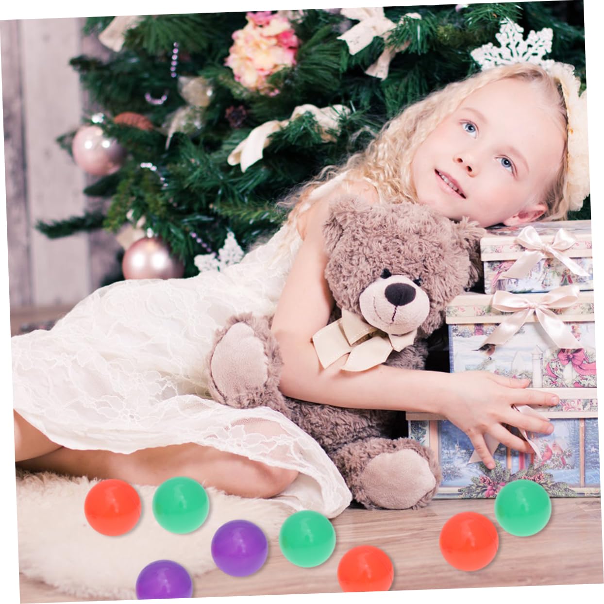 Vaguelly 200 Stück Pe Ozeanbälle für Bällebad und Laufstall Bruchsicheres Lernspielzeug der Hand Auge Koordination für Babys und Kinder Zufällige Farbe