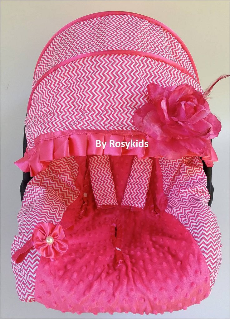 Rosy Kids Infant Carseat Canopy Cover 3 Pc Whole Caboodle Baby Car Seat Cover Kit Cotton C031100