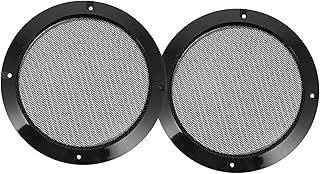 Generic 6 Peças Grade De Alto-Falante Chifre De Alto-Falante Branco Para Alto-Falantes De Carro Para Alto-Falante De Carro Protetor De Grade De Alto-Falante Malha Alto-Falante Círculo