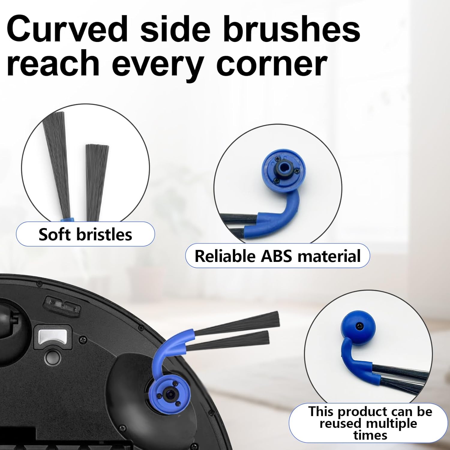 Replacement Part for Ecovacs Deebot X9 Pro Omni Robot Vacuum Cleaner, 1 Main Brush, 1 Roller Mop Pad, 4 Filters, 6 Side Brushes, 6 Dust Bags, X9 Pro Omni Accessories Kit 20 Pcs