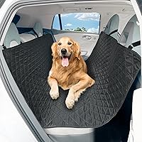 DMS PROTECTOR Waterproof Dog Car Seat Cover Back Seat Hammock - Universal Fit for Cars Trucks SUVs, Durable Pet Protector Black