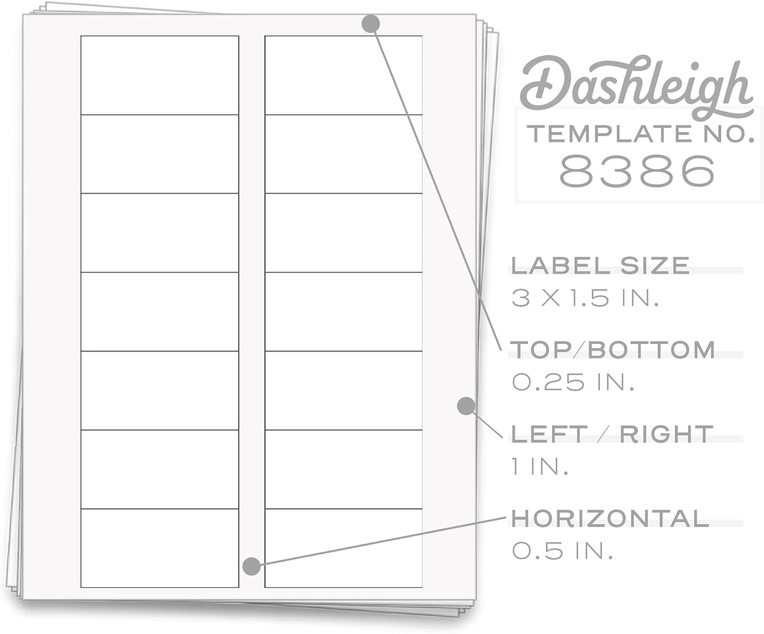 Labels for Mini Liquor Bottles, 3 x 1.5 inches, Waterproof White Vinyl, 50 Sheets (100% Recycled White, 70 Labels) - Image 3