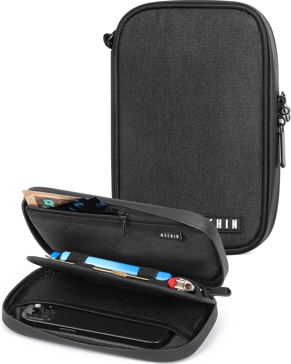 OZCHIN Smell Proof Bag Pocket Bag Activated Carbon Fiber 8'' x 5'' Portable Carry Pouch for Travel