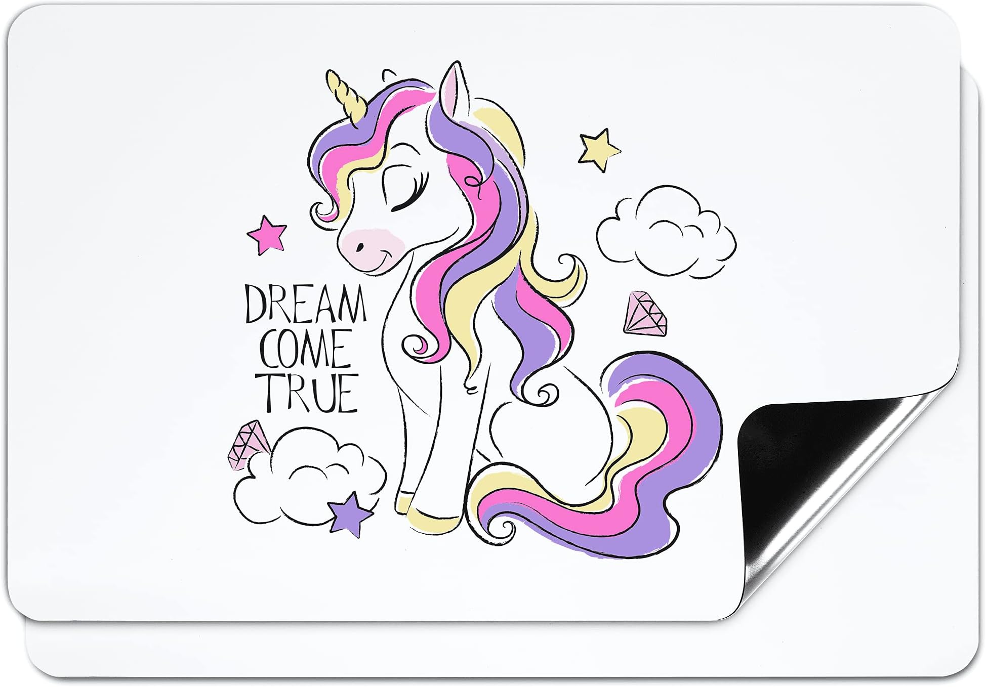 Magnetic Dry Erase Whiteboard Sheet - 2-Pack White Board Magnet Sheets 17 x 11 Inches, Dry Erase Refrigerator Message Board for Kitchen Fridge, Large