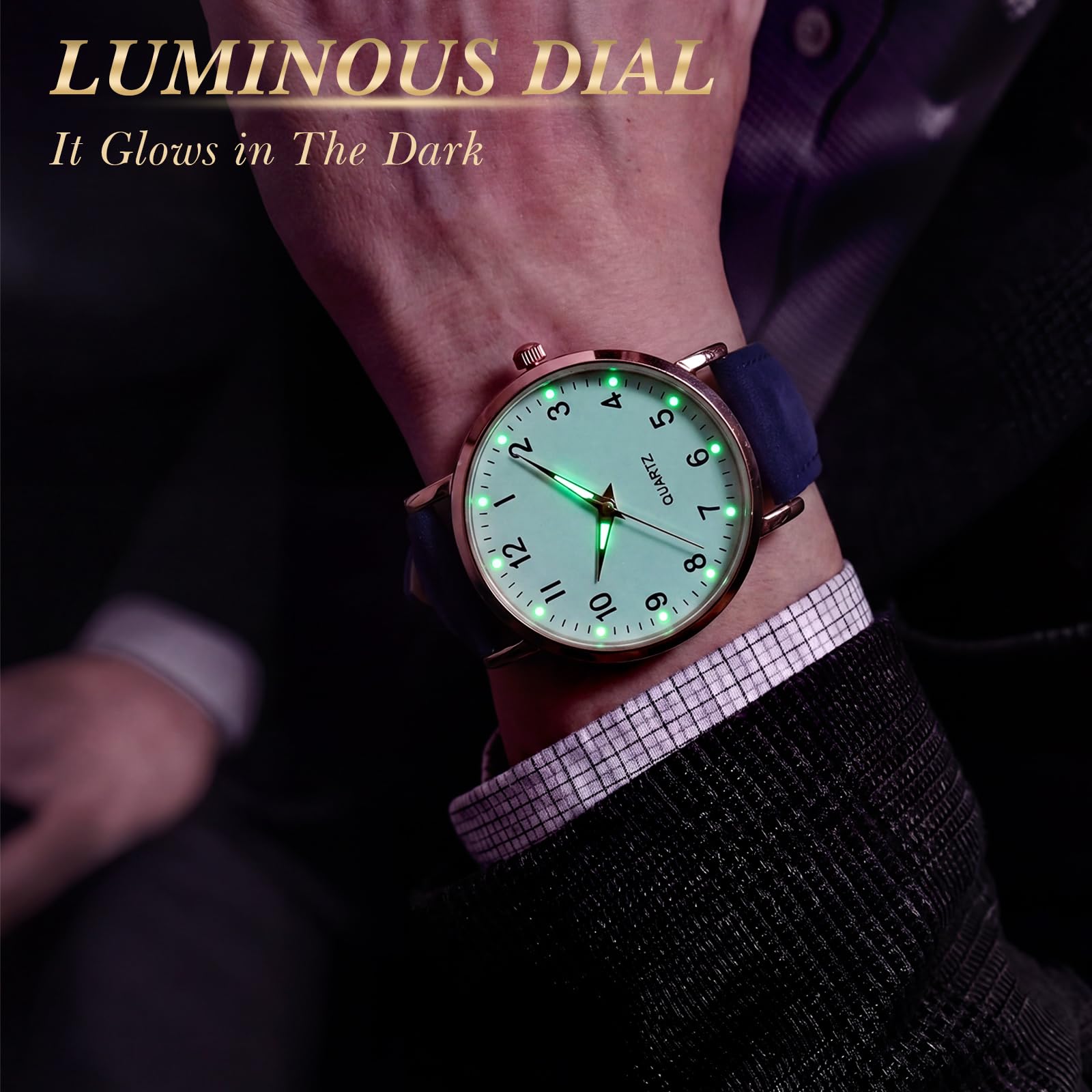 Outus Paquete de 26 relojes de pulsera unisex de platino surtidos para mujeres, hombres y mujeres con cinturón de piel sintética