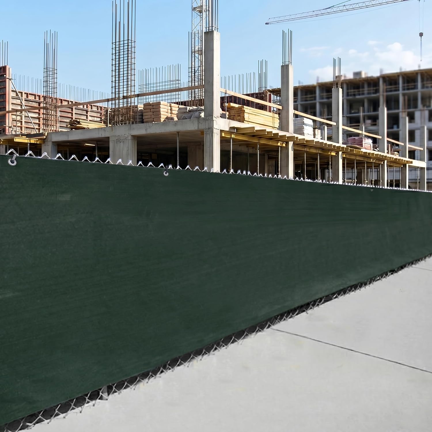 FenceScreen 6ft x 100ft Green Fence Privacy Screen Raw - 85% Blockage image 5