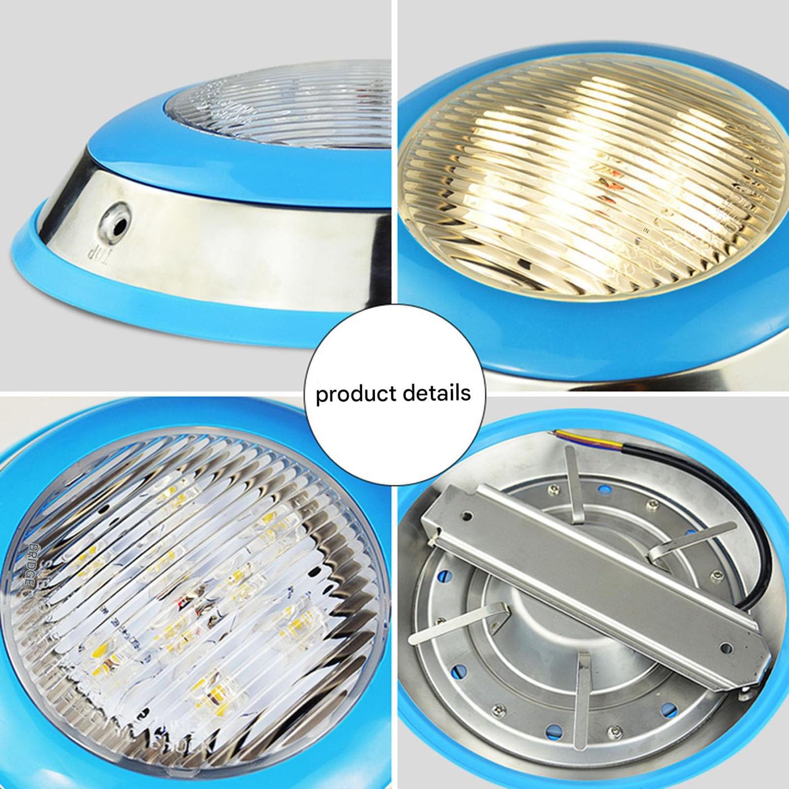 Podwodne oświetlenie RGB – 24 V, podwodne reflektory LED, IP68, wodoszczelne oświetlenie basenowe LED PAR56-RGB, do hoteli, tarasów, willi (RGB, 6 W)
