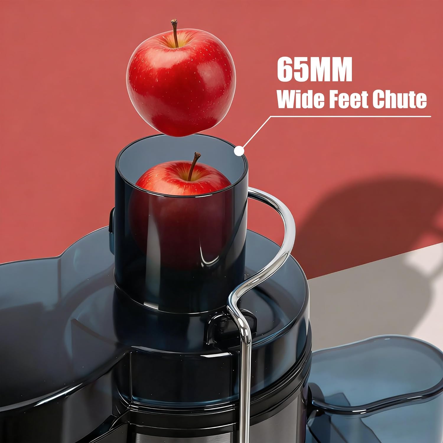 Electric Juicer Machine, 1000W Centrifugal Juicer Extractor with 2.6" Feed Chute, 2 Speeds Juice Maker for fruit carrot orange apple pomegranate Vegetable, Easy to Clean