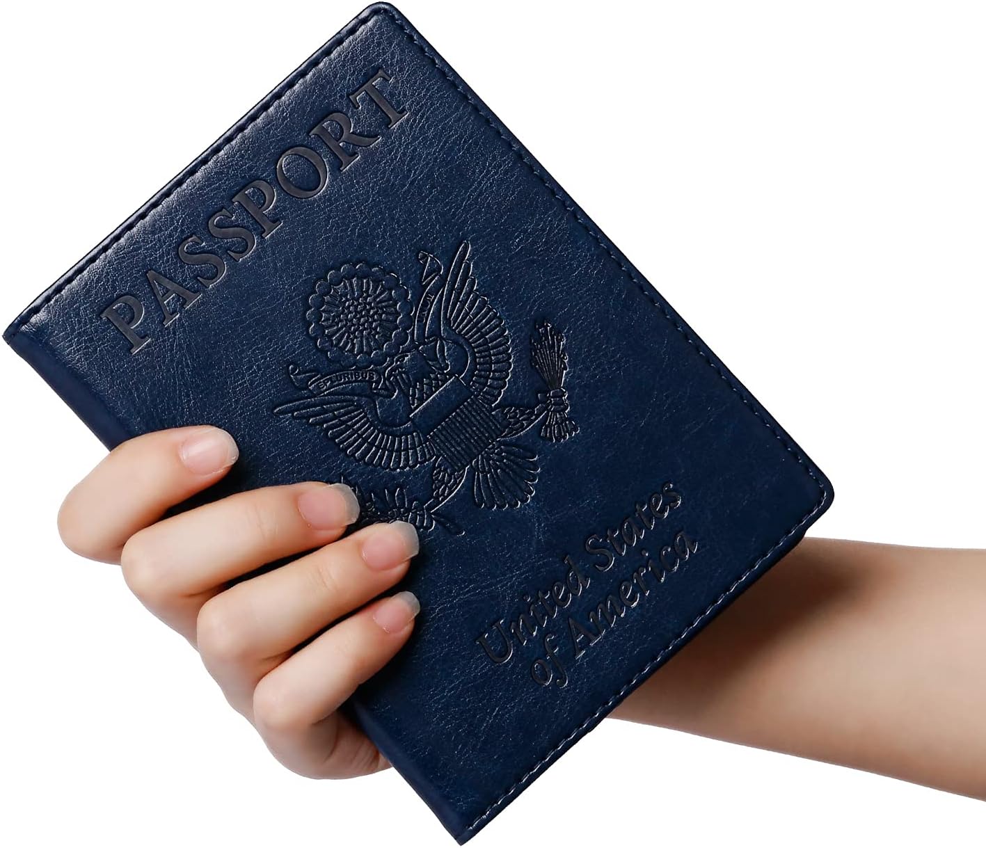  | Passport and Vaccine Card Holder Combo Cover TOOVREN Vaccine Card Protector Pouch Upgraded Passport Wallet PU Leather Passport Holder With Vaccine Card Slot for Women MenBlue | Passport Wallets