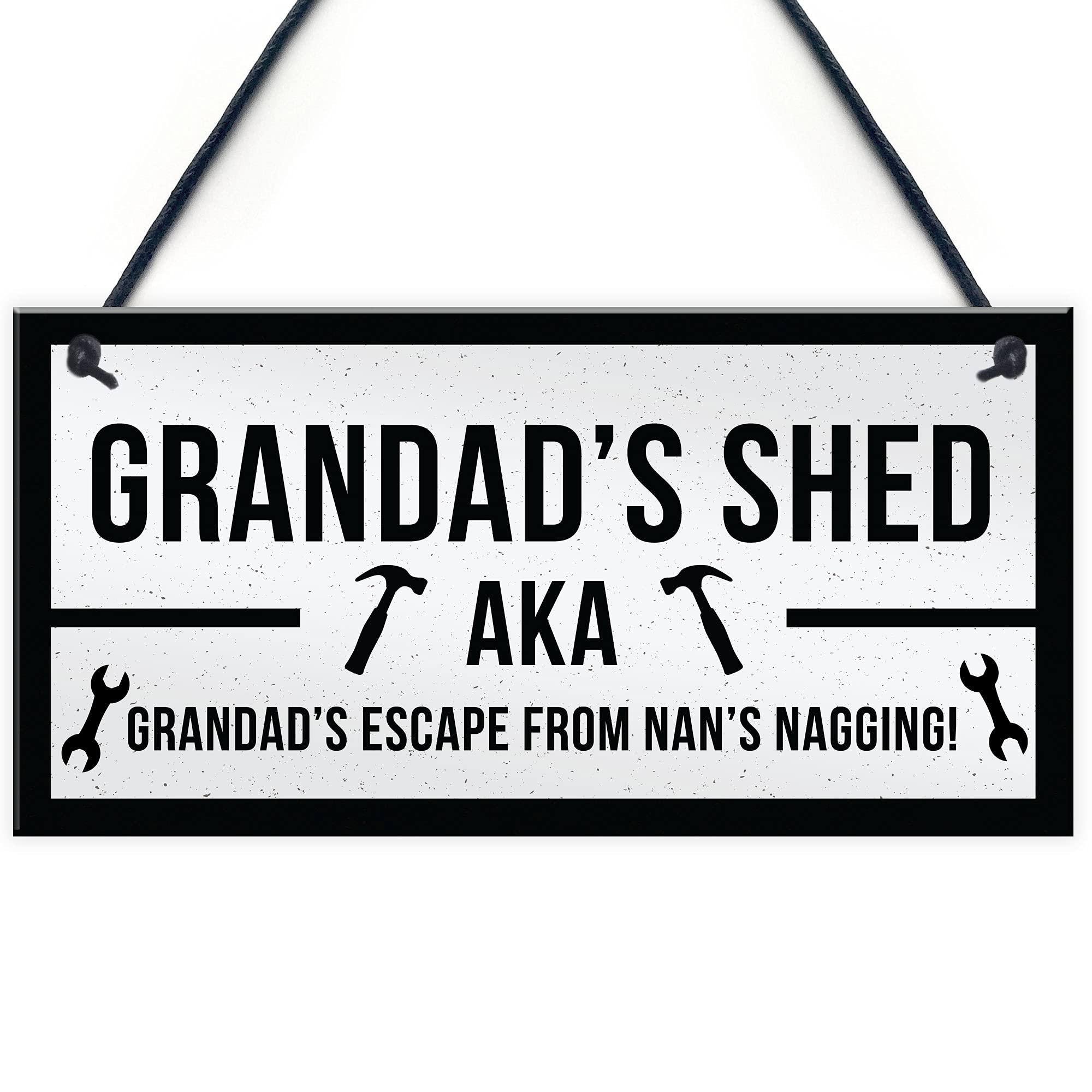 Funny Shed Sign For Grandad Hanging Garden Man Cave Sign Fathers Day Gift